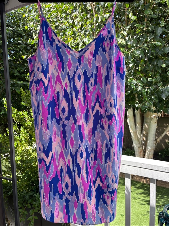 Lilly Pulitzer Dresses & Skirts - Lilly Pulitzer Lela Amethyst Kaleidoscope Silk Dress “One Too Many” Thin Straps💖